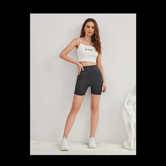 Dark Grey Biker shorts with elastic waistband 🖤 - Picture 2 of 8